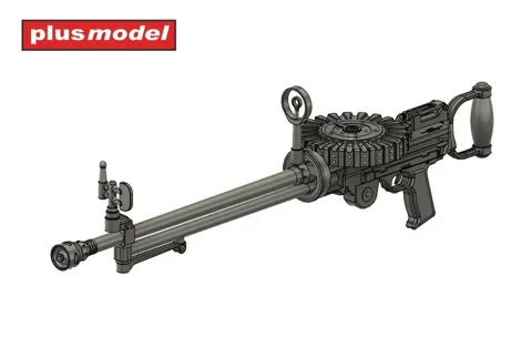 Sada Plus Model AL3028 kulomet Lewis pattern B 1/32 – dva kulomety a čtyři zásobníky z 3D tisku
