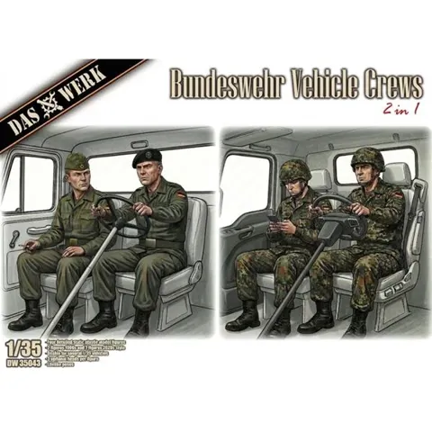 Krabice sady figurek Das Werk DW35043 osádky vozidel Bundeswehru 1:35, 4 figurky