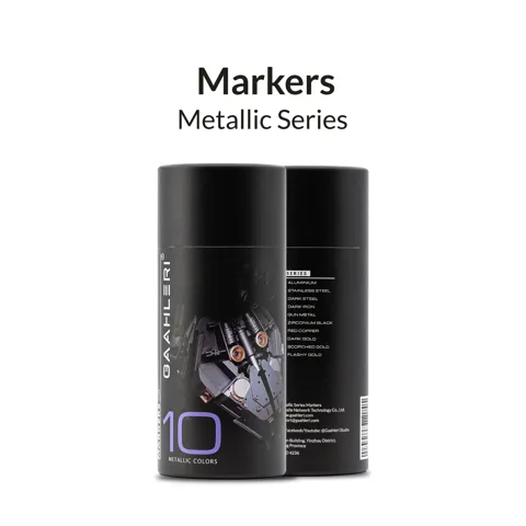 Sada metalických markerů Gaahleri Metallic Series 42328, deset fixů s barevnými víčky