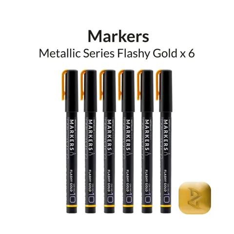 Metalické markery Gaahleri 45206 Metallic Series zářivá zlatá GM-MS10, balení 6 ks