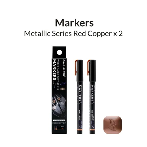 Dva metalické fixy Gaahleri Metallic Series 45060 měděná červená GM-MS07