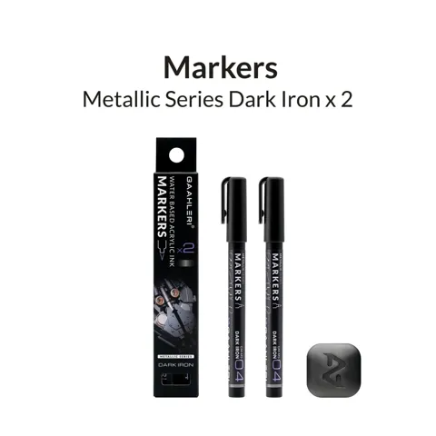 Dva metalické markery Gaahleri Metallic Series 45039 tmavá železná GM-MS04