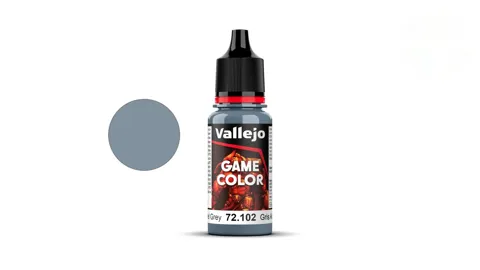 Lahvička akrylové barvy Vallejo Game Color 72102 Steel Grey ocelová šedá 18 ml