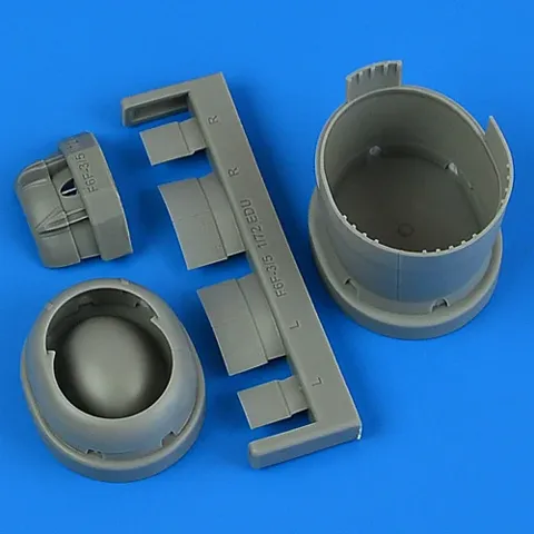 Resinová kapota Quickboost QB72756 pro F6F-5 Hellcat 1/72 se zavřenými chladicími klapkami