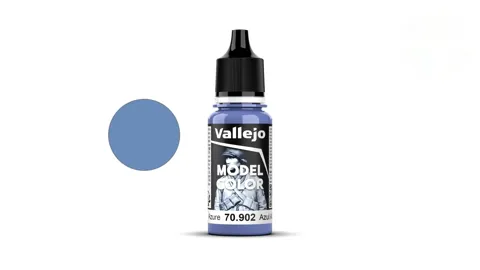 Lahvička akrylové barvy Vallejo Model Color 70902 azurová modrá matná 18 ml