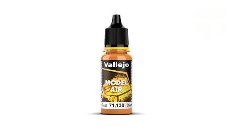 Lahvička akrylové barvy Vallejo Model Air 71130 rezavě oranžová Orange Rust 18 ml