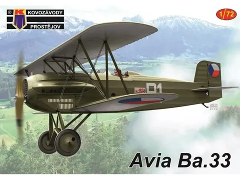 Krabice plastikové stavebnice Kovozávody Prostějov KPM0352 Avia Ba.33 v měřítku 1/72