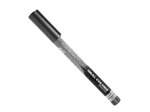Akrylový popisovač AK Interactive RC Markers RCM032 kovová šedá Gun Metal