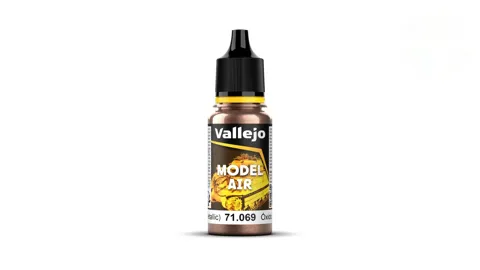Lahvička akrylové barvy Vallejo Model Air 71069 rezavá (Rust Color) 18 ml