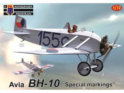 Krabice plastikové stavebnice Kovozávody Prostějov KPM0428 Avia BH-10 Special markings v měřítku 1/72