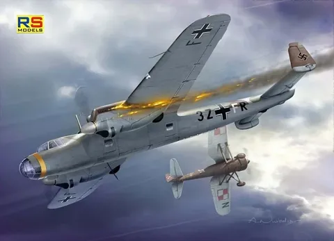 Krabice plastikové stavebnice RS Models 92071 Dornier Do 17 E v měřítku 1/72
