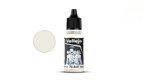 Lahvička akrylové barvy Vallejo Model Color 70820 lomená bílá matná 18 ml