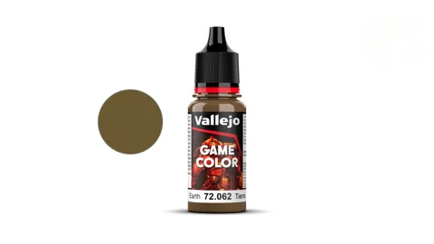 Lahvička akrylové barvy Vallejo Game Color 72062 zemitá hnědá (Earth) 18 ml