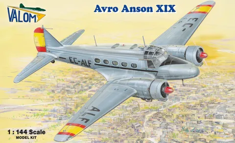 Krabice stavebnice Valom 1/144 Avro Anson XIX v civilním provedení