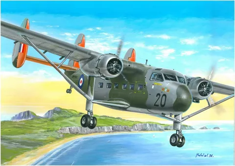 Krabice stavebnice Valom 1/72 Scottish Aviation Twin Pioneer CC.Mk.I RAF, kód 72136