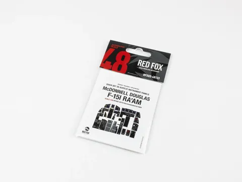 Předbarvený detailní set kokpitu Red Fox Studio Quick Set RFSQS-48133 F-15I Ra'am v měřítku 1/48