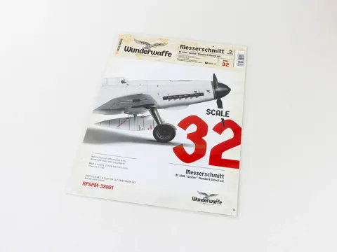 Red Fox Studio 1/32 Bf 109G Standard Stencil Set – masky křížů a fotoleptaná šablona nápisů