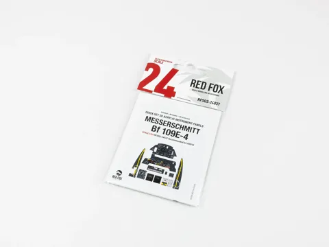 Red Fox Studio Quick Set RFSQS-24037 — barevné 3D panely kokpitu Messerschmitt Bf 109E-4 v měřítku 1/24