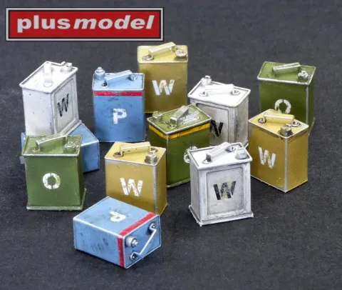 Sada 3D tištěných britských kanystrů POW Plus Model DP3004 v měřítku 1/35