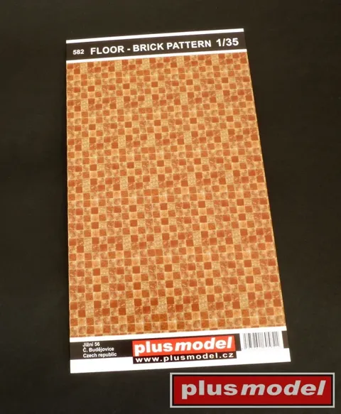 Papírová podlaha s cihlovým vzorem Plus Model 1/35, list o rozměru 130 x 190 mm
