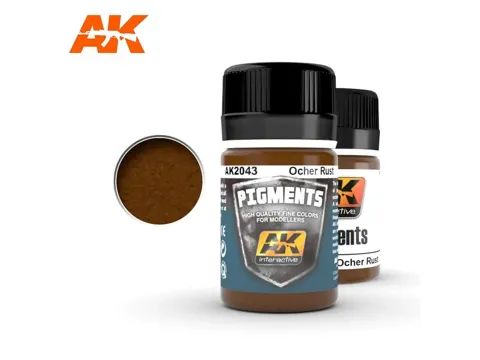 Dóza pigmentu AK Interactive AK2043 Ocher Rust, okrová rez, 35 ml