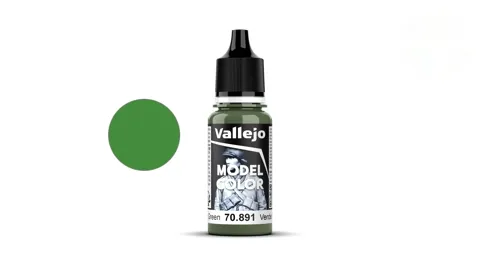 Lahvička akrylové barvy Vallejo Model Color 70891 Intermediate Green matná, 18 ml