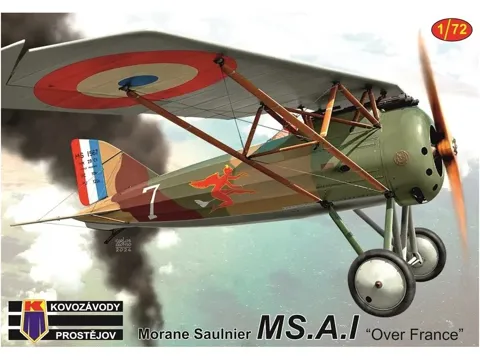 Krabice stavebnice Kovozávody Prostějov KPM0453 Morane-Saulnier MS.A.I Over France 1/72