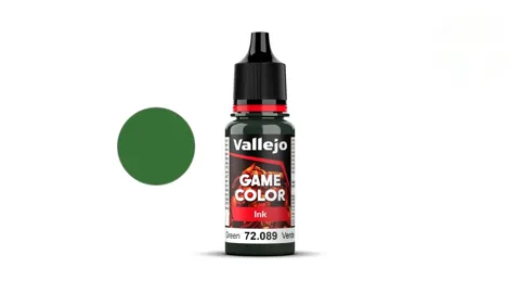 Lahvička akrylového inkoustu Vallejo Game Color 72089 zelený inkoust Green Ink 18 ml