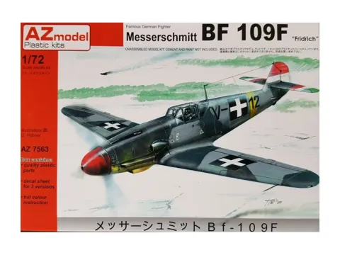Krabice plastikové stavebnice AZ Model 1/72 Messerschmitt Bf 109F-4 Magyar