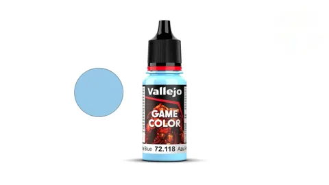 Kapátková lahvička akrylové barvy Vallejo Game Color 72118 modrá úsvitu 18 ml