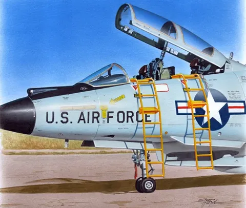 Plus Model AL4086 přístupový žebřík pro F-101B Voodoo 1/48, plastikový doplněk