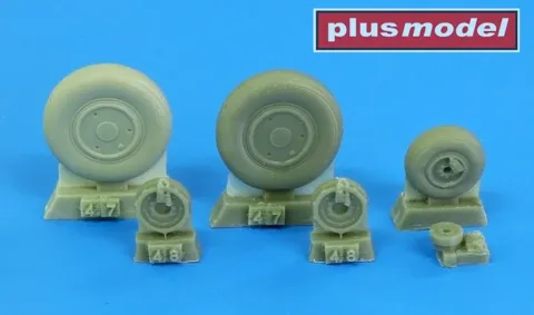 Resinová kola Plus Model AL4099 pro MiG-21 pozdní verze v měřítku 1/48 s maskovací šablonou