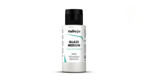Lahvička Vallejo Auxiliary 73596 Glaze Medium 60 ml, glazurovací médium pro akrylové barvy