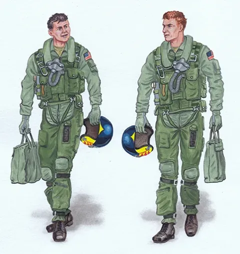 Resinové figury Plus Model AL3005 posádka F-14 Tomcat v měřítku 1/32