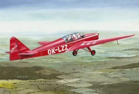 Krabice stavebnice RS Models 92042 Zlín 212 v měřítku 1/72