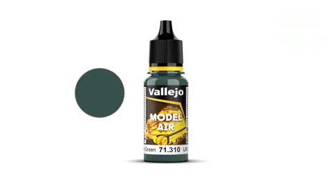 Lahvička akrylové barvy Vallejo Model Air 71310 tmavě zelená IJN, 18 ml