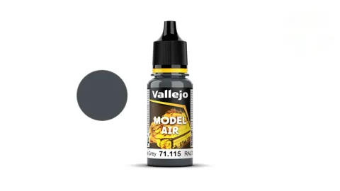 Lahvička akrylové barvy Vallejo Model Air 71115 modrošedá Blue Grey RAL 7016, 18 ml