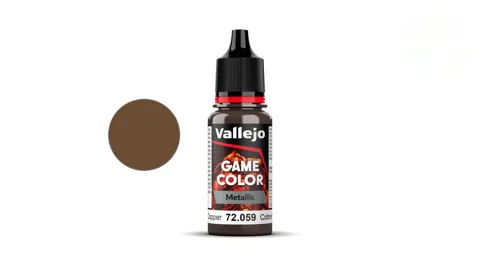 Lahvička akrylové barvy Vallejo Game Color 72059 tepaná měď metalická 18 ml