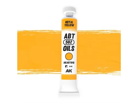 Kelímek olejové barvy AK Interactive Oil Paints AKABT010 královská žlutá 20 ml