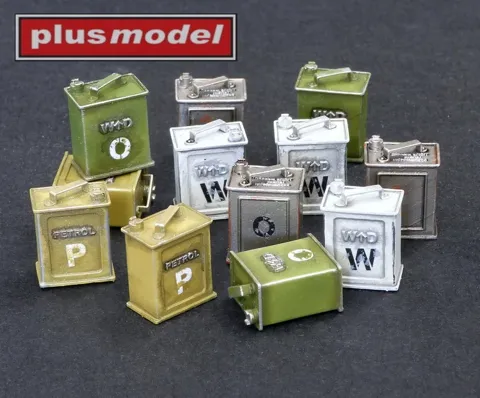 3D tištěné britské kanystry POW s reliéfem Plus Model DP3005 v měřítku 1/35, 12 kusů
