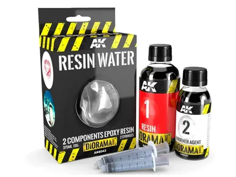 Balení AK Interactive AK8043 Resin Water 375 ml, dvousložková epoxidová pryskyřice na vodu
