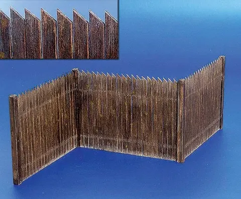 Plus Model 1/35 dřevěná ohrada – laserem řezané díly dřevěného plotu a hranolky pro diorámata