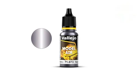 Lahvička akrylové barvy Vallejo Model Air 71073 černá 18 ml s kapátkem