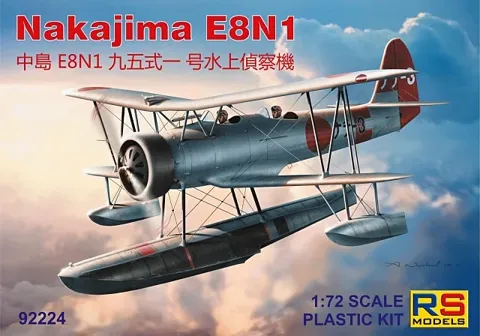 Krabice stavebnice RS Models 92224 Nakajima E8N1 v měřítku 1/72