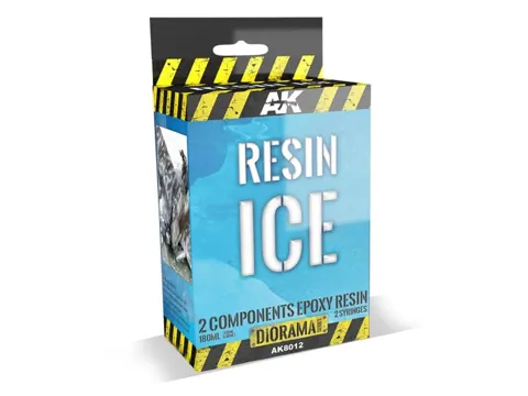 Balení AK Interactive AK8012 Resin Ice – dvousložková pryskyřice na led pro diorámy