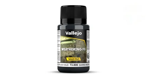 Balení akrylového efektu Vallejo Weathering FX 73806 černé stříkané bláto 40 ml