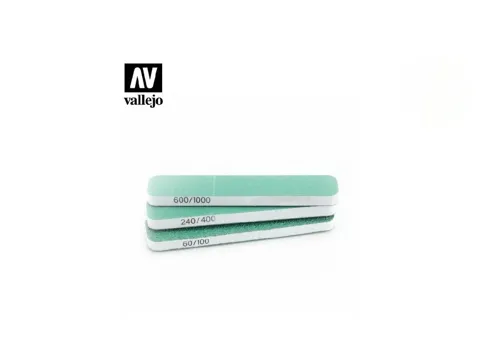Sada tří brusných bloků Vallejo Tools T04001 FlexiSander Dual Grit 90×19×6 mm