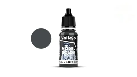 Lahvička akrylové barvy Vallejo Model Color 70862 černošedá matná, 18 ml
