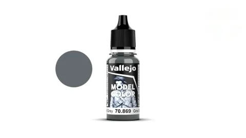 Lahvička akrylové barvy Vallejo Model Color 70869 čedičová šedá matná, 18 ml