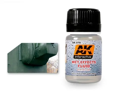 Lahvička AK Interactive Enamel Effects AK079 Wet Effects Fluid 35 ml pro efekt mokrého povrchu